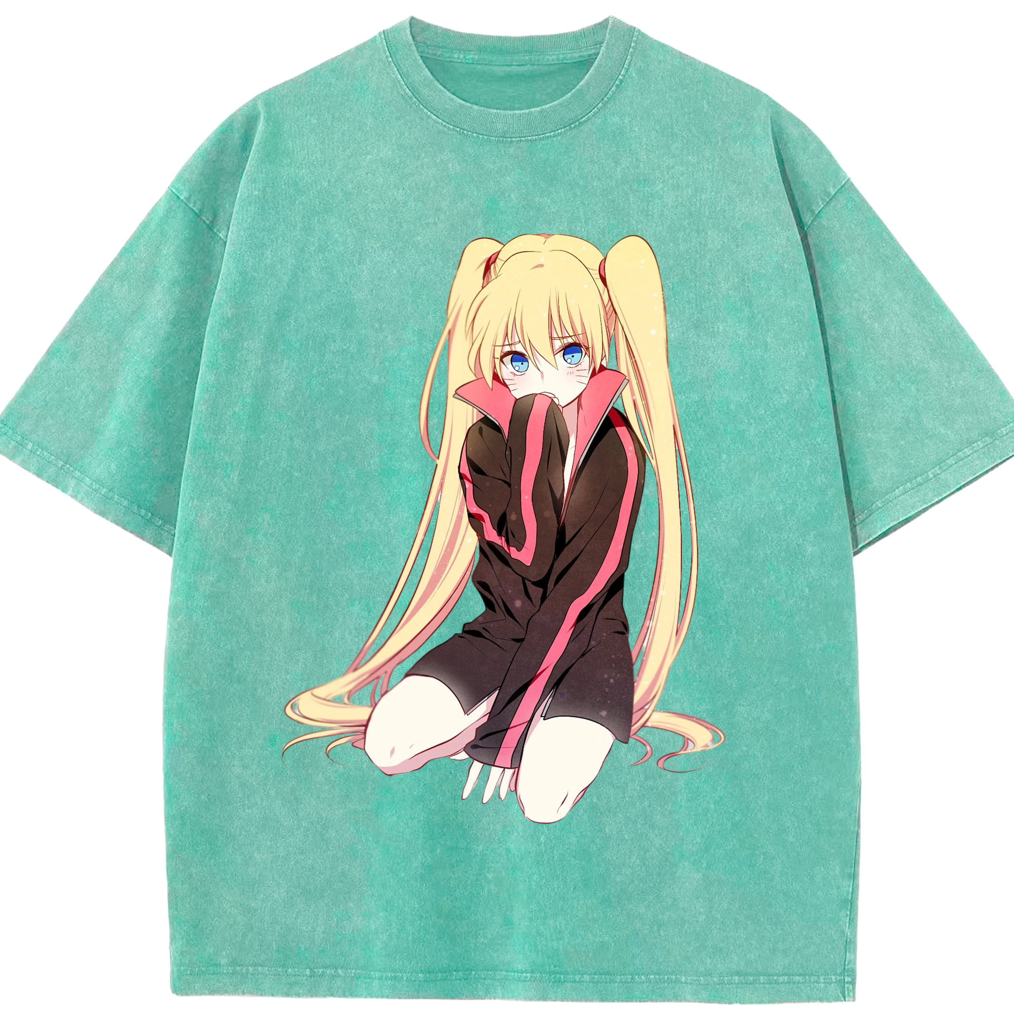 （画像用） NARUTO -ナルト- うずまき ナルト Uzumaki Naruto 綿100% ヴィンテージ風 半袖Tシャツ（フロントプリント）